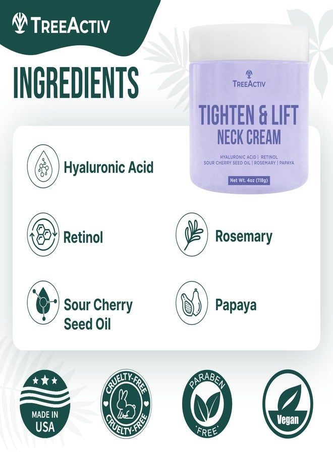 تري أكتيف كريم شد الرقبة بحمض الهيالورونيك والكولاجين وزبدة الكوبواكو، كريم شد ورفع الرقبة للتجاعيد وترهل الجلد، كريم مرطب ومنعم لبشرة أكثر نعومة (113 مل) - Image 5